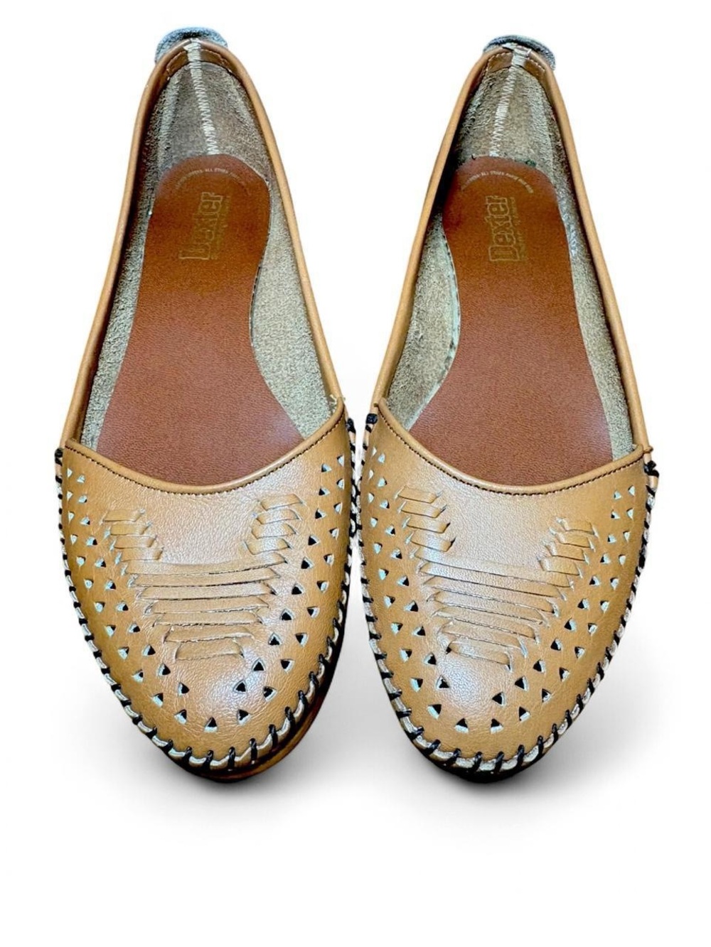 Dexter Tan Leather Huaraches Slip-On Loafers - Picture 1 of 6